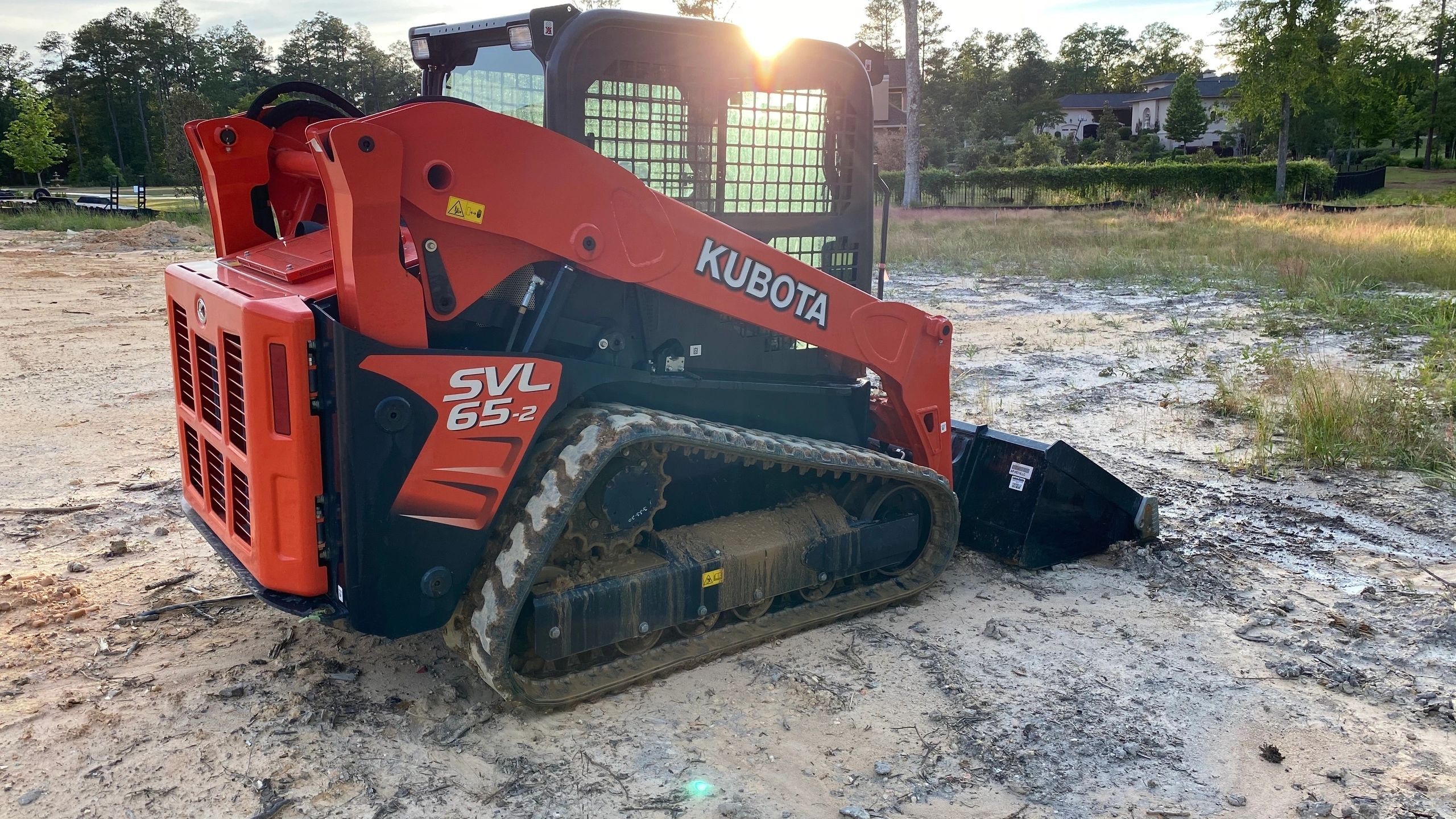 Kubota SVL65-2 red skid steer loader